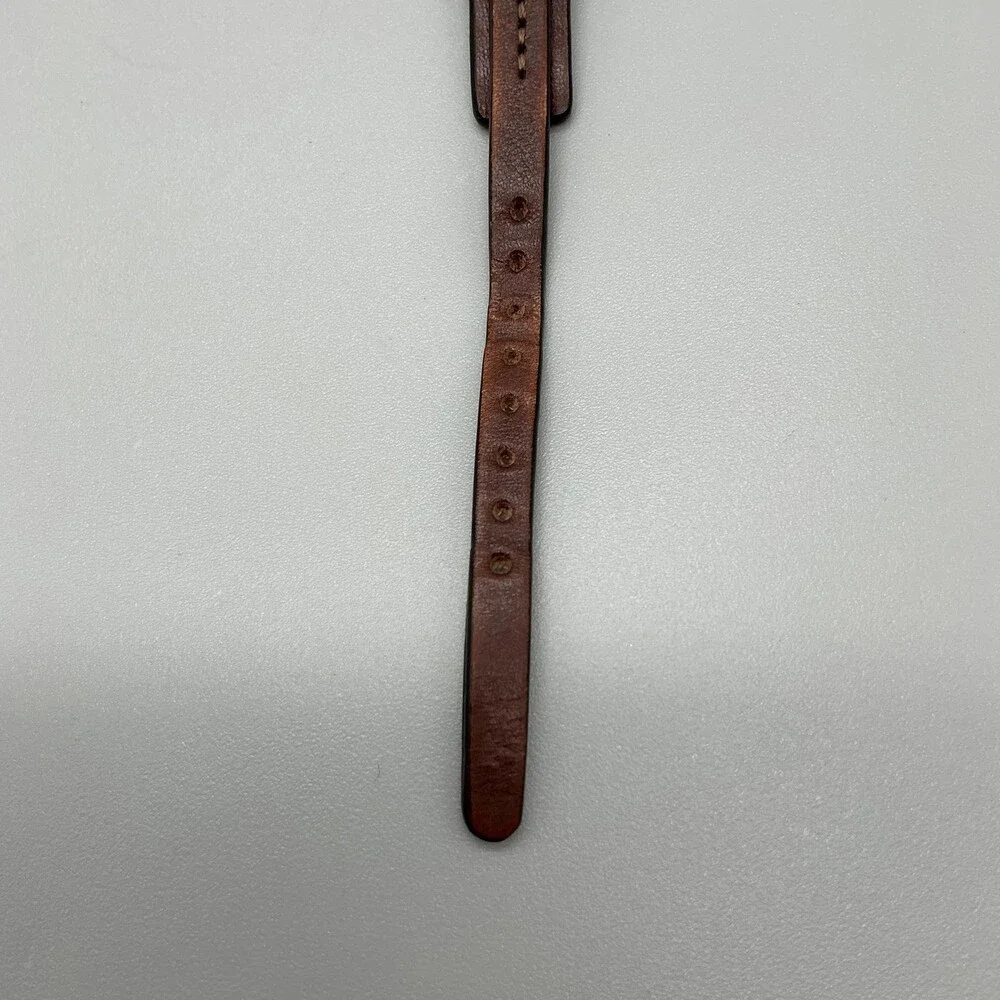 Fossil JR9780 Womens Watch 22mm Brown Dial Bronze Leather Cuff Date New Battery